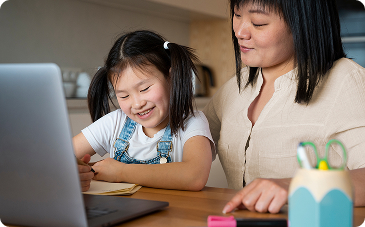 home tuition for mathematics using e-learning on laptop