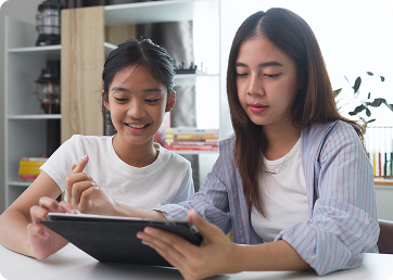 home tuition for secondary using e-learning on tablet